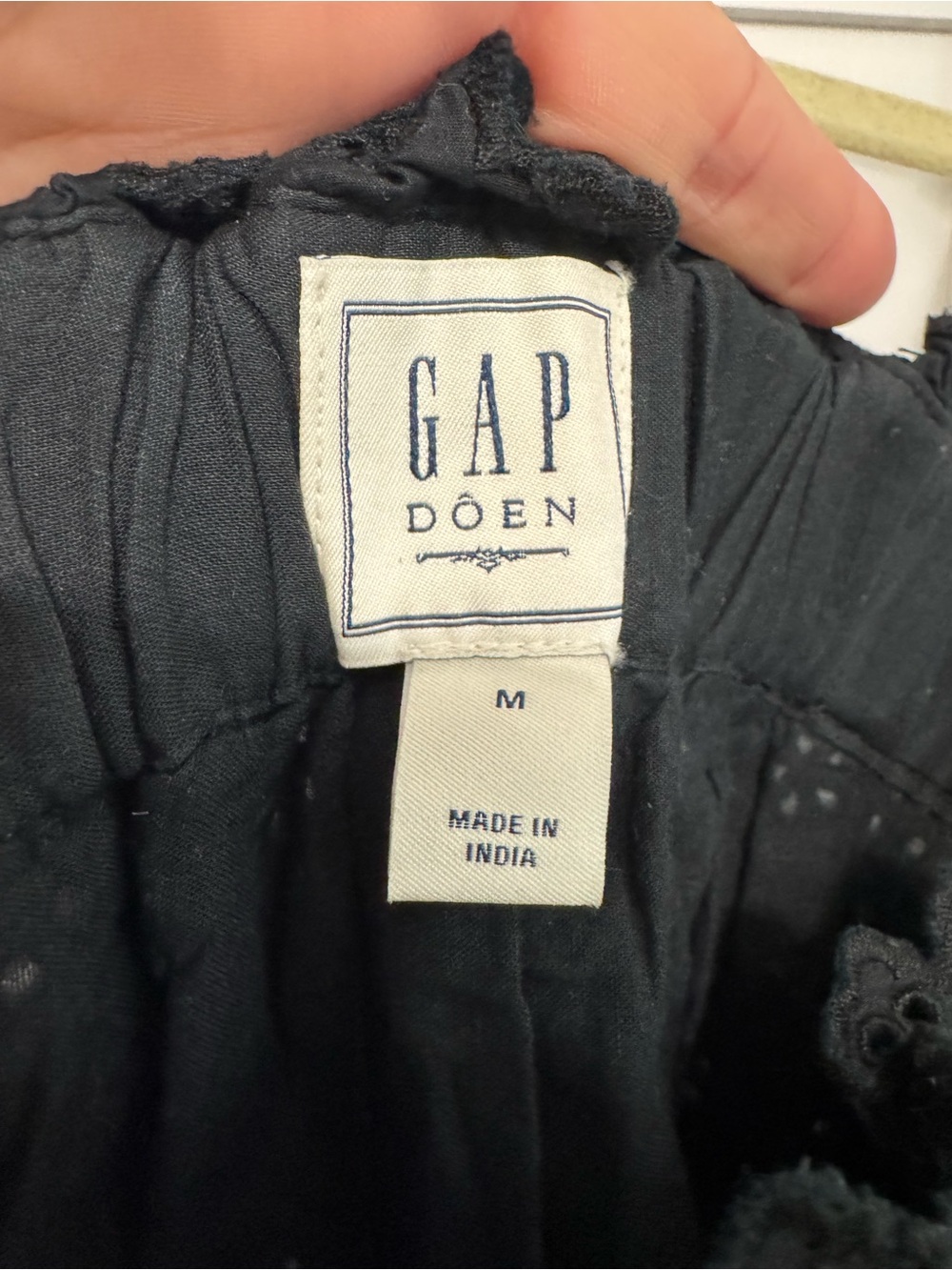 GAP x DOEN Black Cotton Maxi Dress - Size M